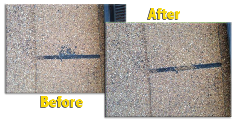 Before and After of repair