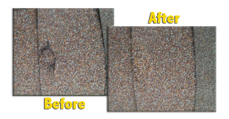 Before and After of repair